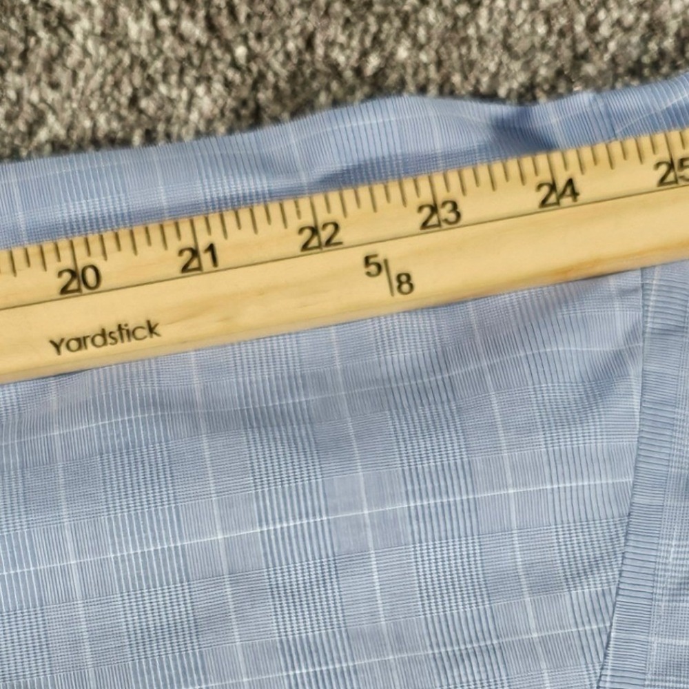 Brooks Brothers Shirt Mens 17.5 34/35 Blue Glen Plaid Traditional Fit Non-Iron - Picture 5 of 11